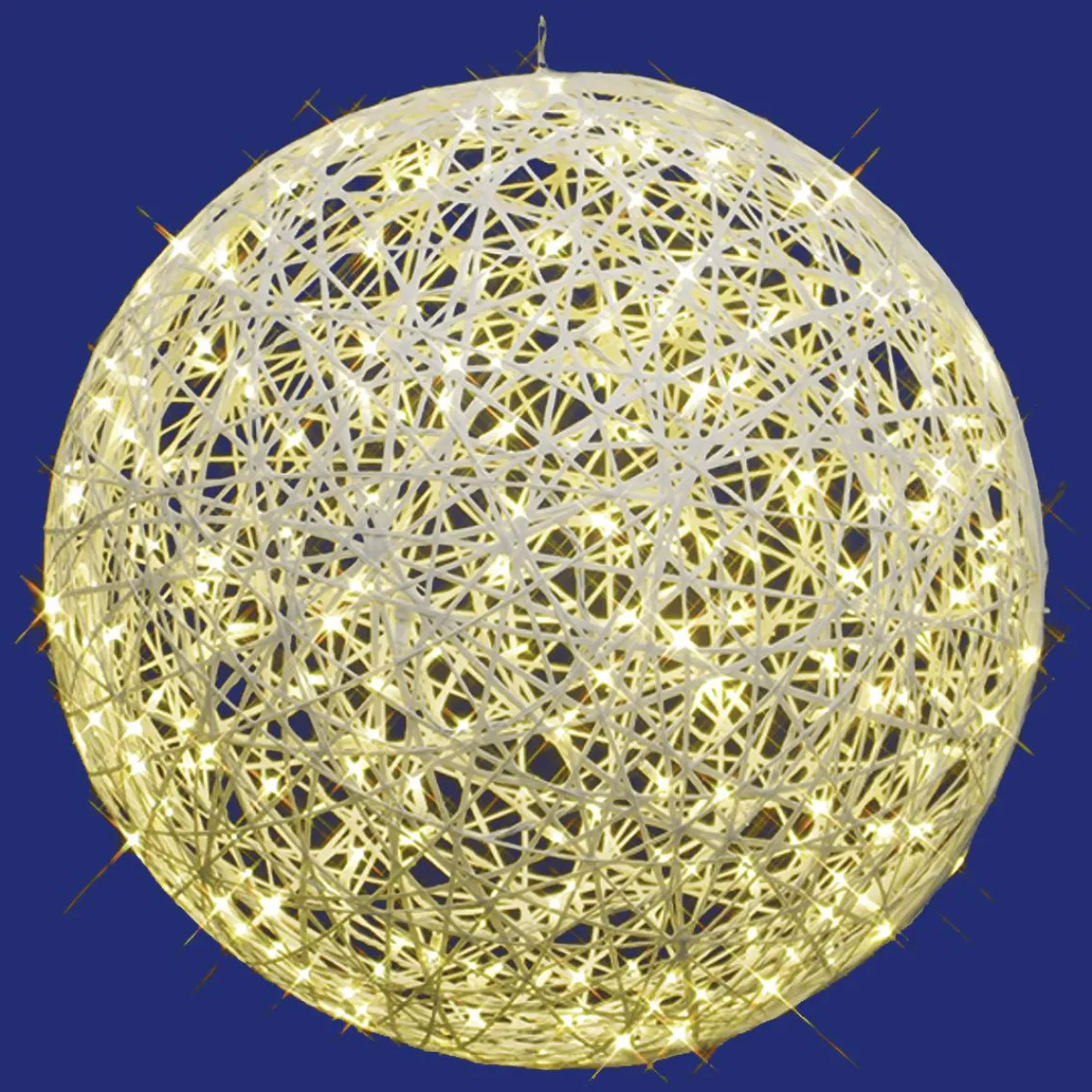 Clearance DecoWoerner 3D Fiberglaskugel Mit Licht IP67, 75 Cm Ø weiß