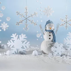 Online DecoWoerner 3D Schneeflocke "Eiskristall" 40 Cm Ø weiß