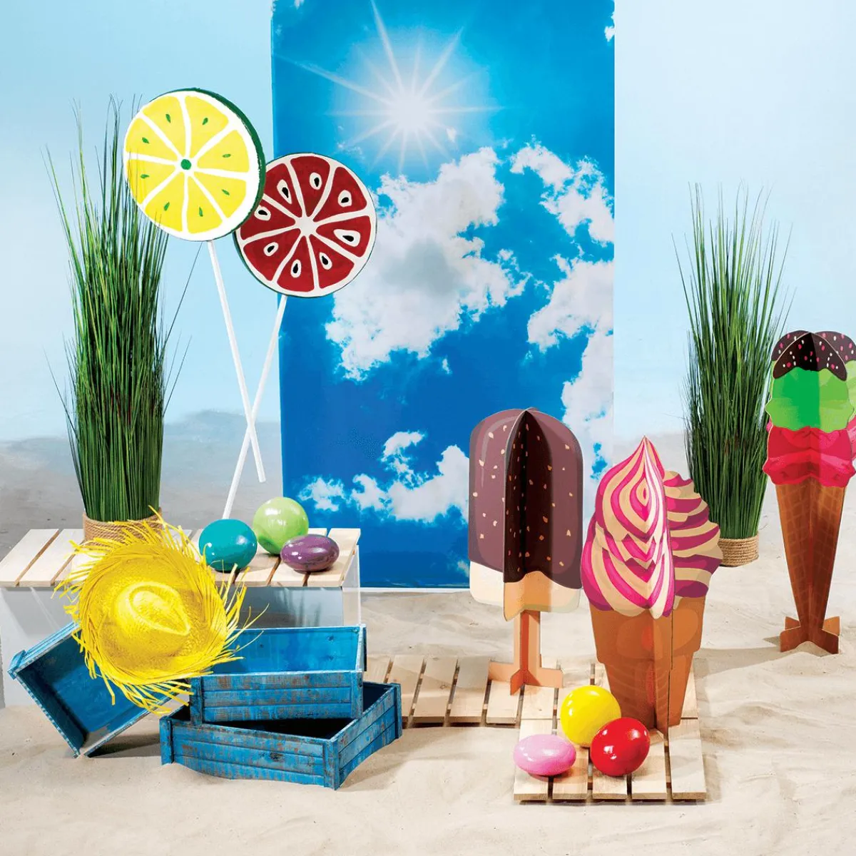 Outlet DecoWoerner Deko Aufsteller Waffeleis, 90 Cm Hoch mehrfarbig