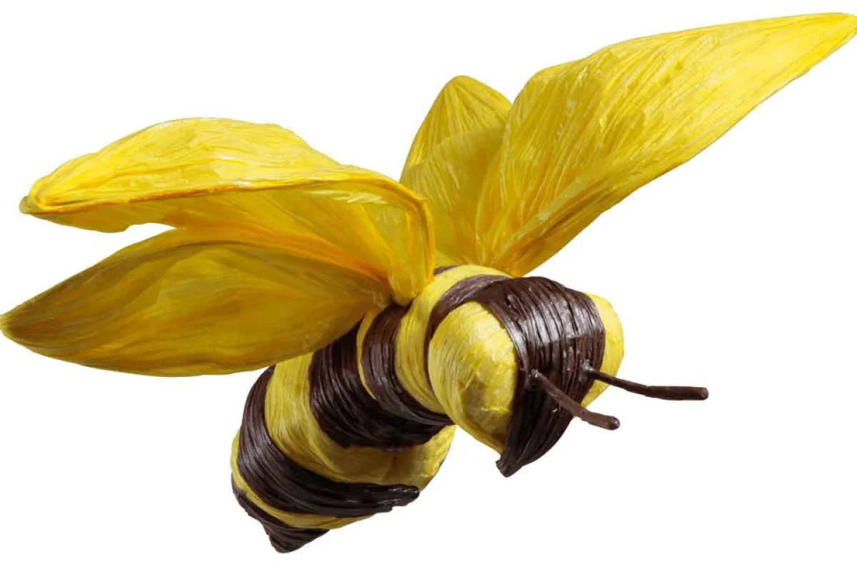 DecoWoerner Deko Bienen 26 Cm, 3 Stück gelb
