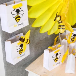 New DecoWoerner Deko Bienen 10-14 Cm, 5 Stück gelb