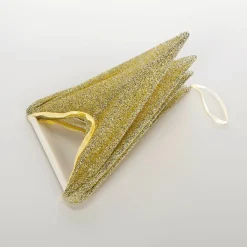 Hot DecoWoerner Deko Faltstern Glitter Mit Reißverschluss, 40 Cm silber