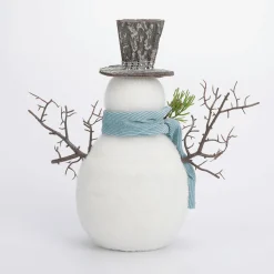 Outlet DecoWoerner Deko Figur Schneemann 22 Cm weiß