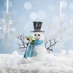 Outlet DecoWoerner Deko Figur Schneemann 22 Cm weiß