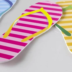 Clearance DecoWoerner Deko Flipflops 40 Cm 3 Stück mehrfarbig