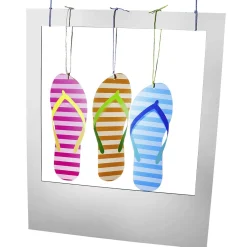 Clearance DecoWoerner Deko Flipflops 40 Cm 3 Stück mehrfarbig