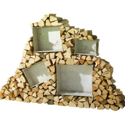 Outlet DecoWoerner Deko Holzscheite Getrocknet Beige