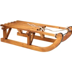 Discount DecoWoerner Deko Holz-Schlitten 62 Cm Naturholz