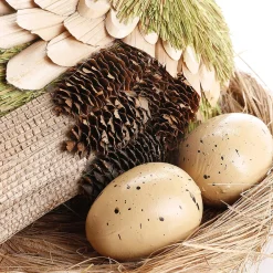 Discount DecoWoerner Deko Huhn Im Nest 23 Cm Ø, 16 Cm Hoch grün