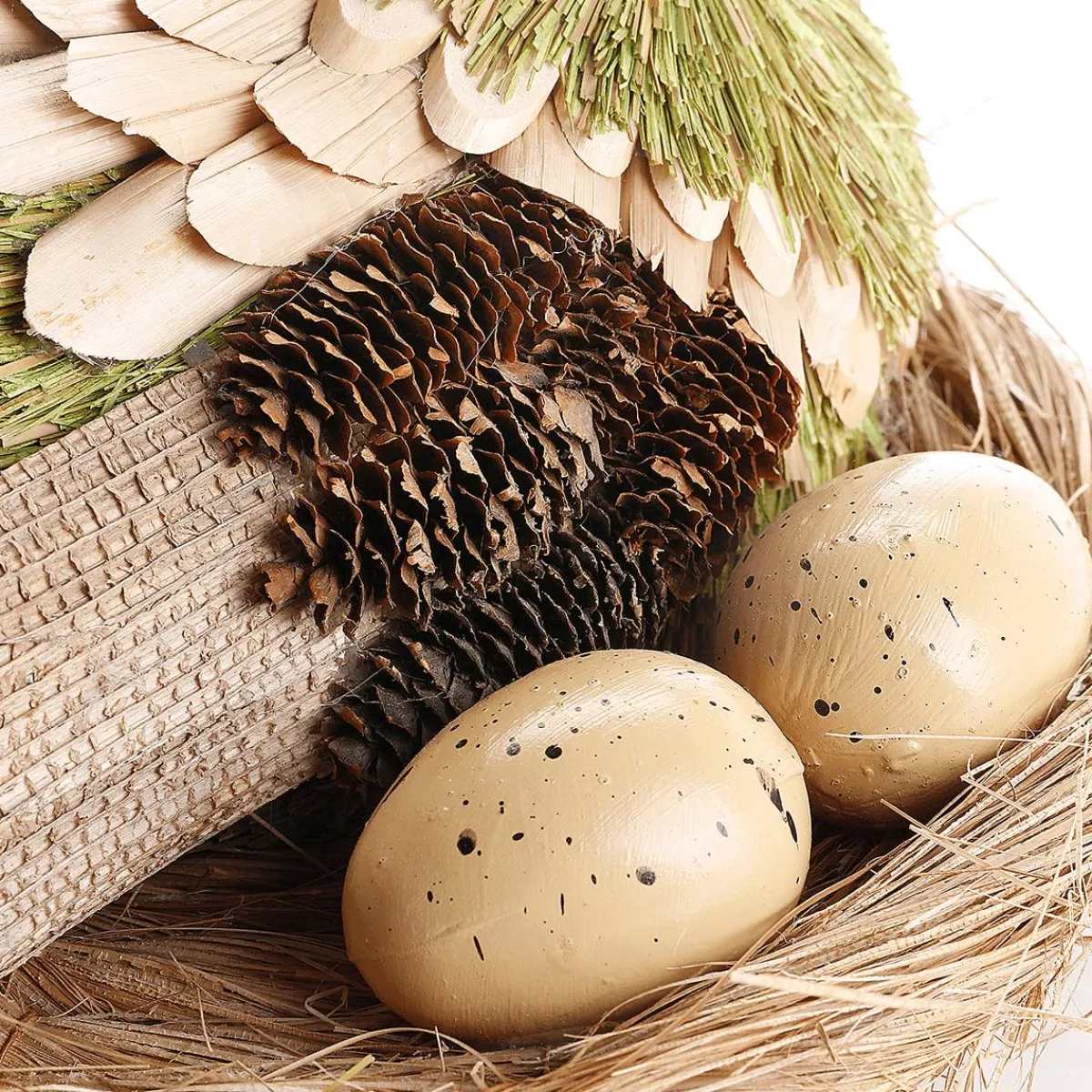 Discount DecoWoerner Deko Huhn Im Nest 23 Cm Ø, 16 Cm Hoch grün