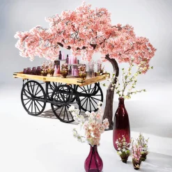 Clearance DecoWoerner Deko Kirschblütenzweig - Weiß, 105 Cm rosa