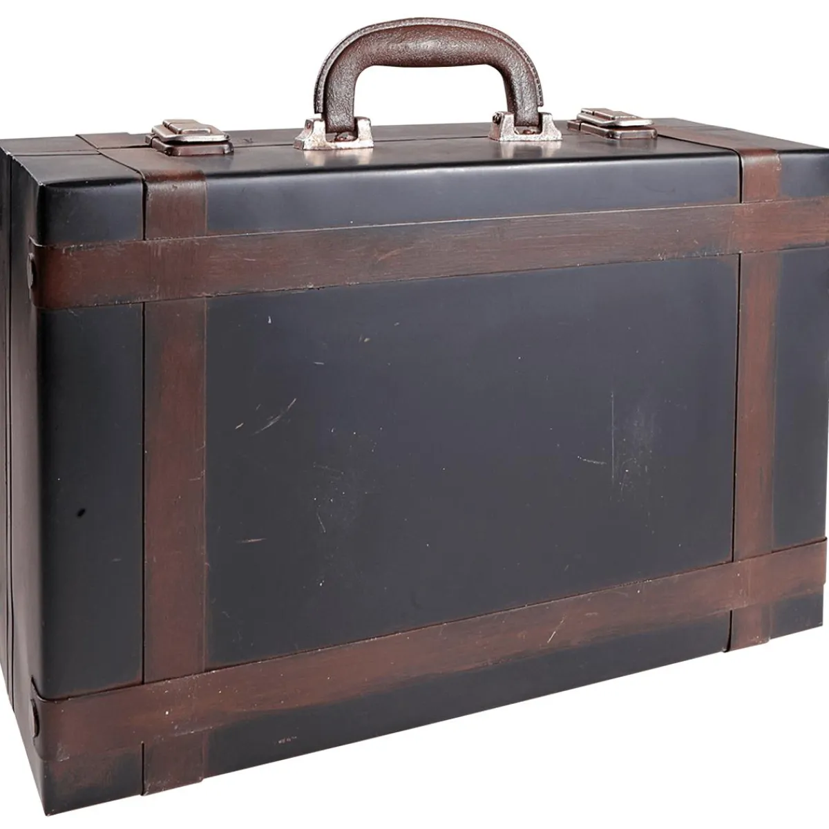 DecoWoerner Deko Koffer Aus Metall, 40 X 26 Cm mehrfarbig