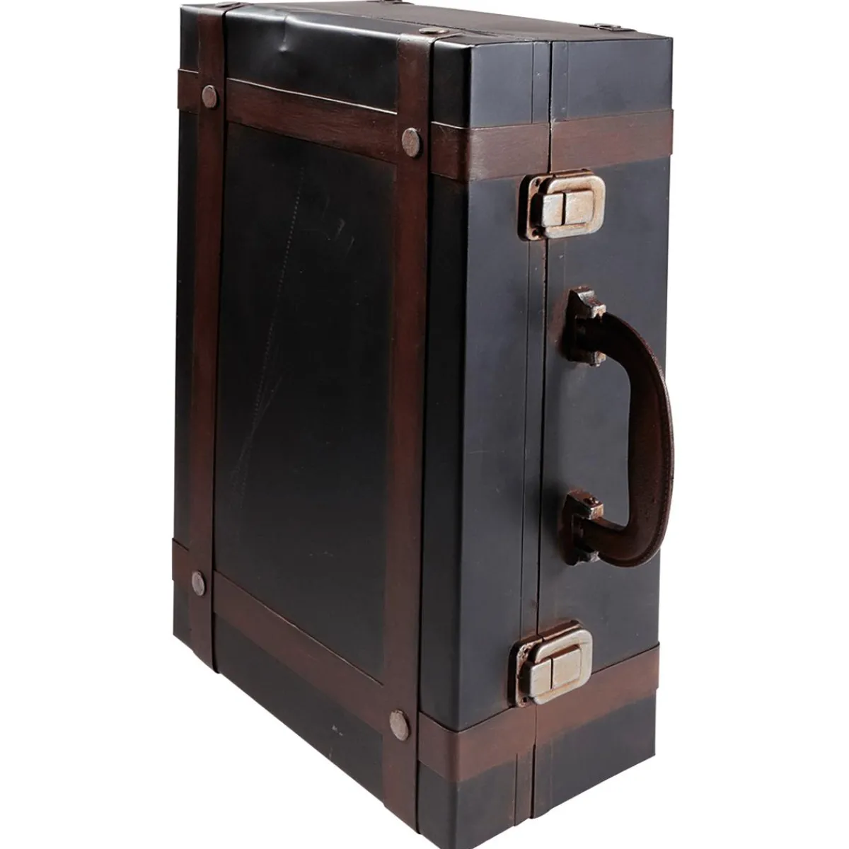 DecoWoerner Deko Koffer Aus Metall, 40 X 26 Cm mehrfarbig