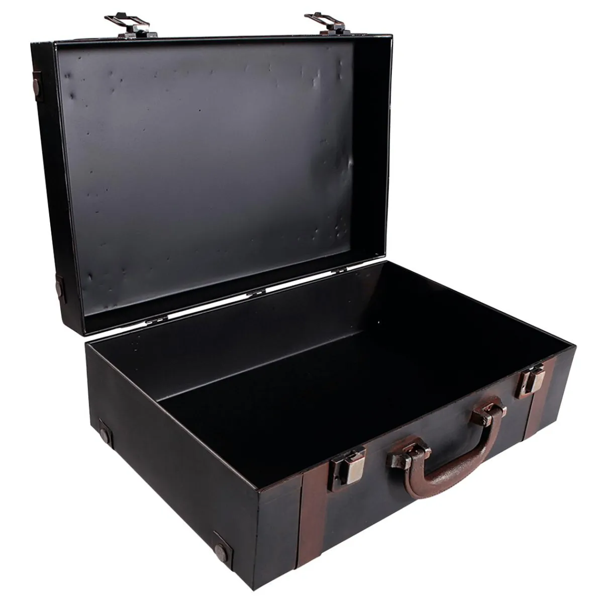 DecoWoerner Deko Koffer Aus Metall, 40 X 26 Cm mehrfarbig