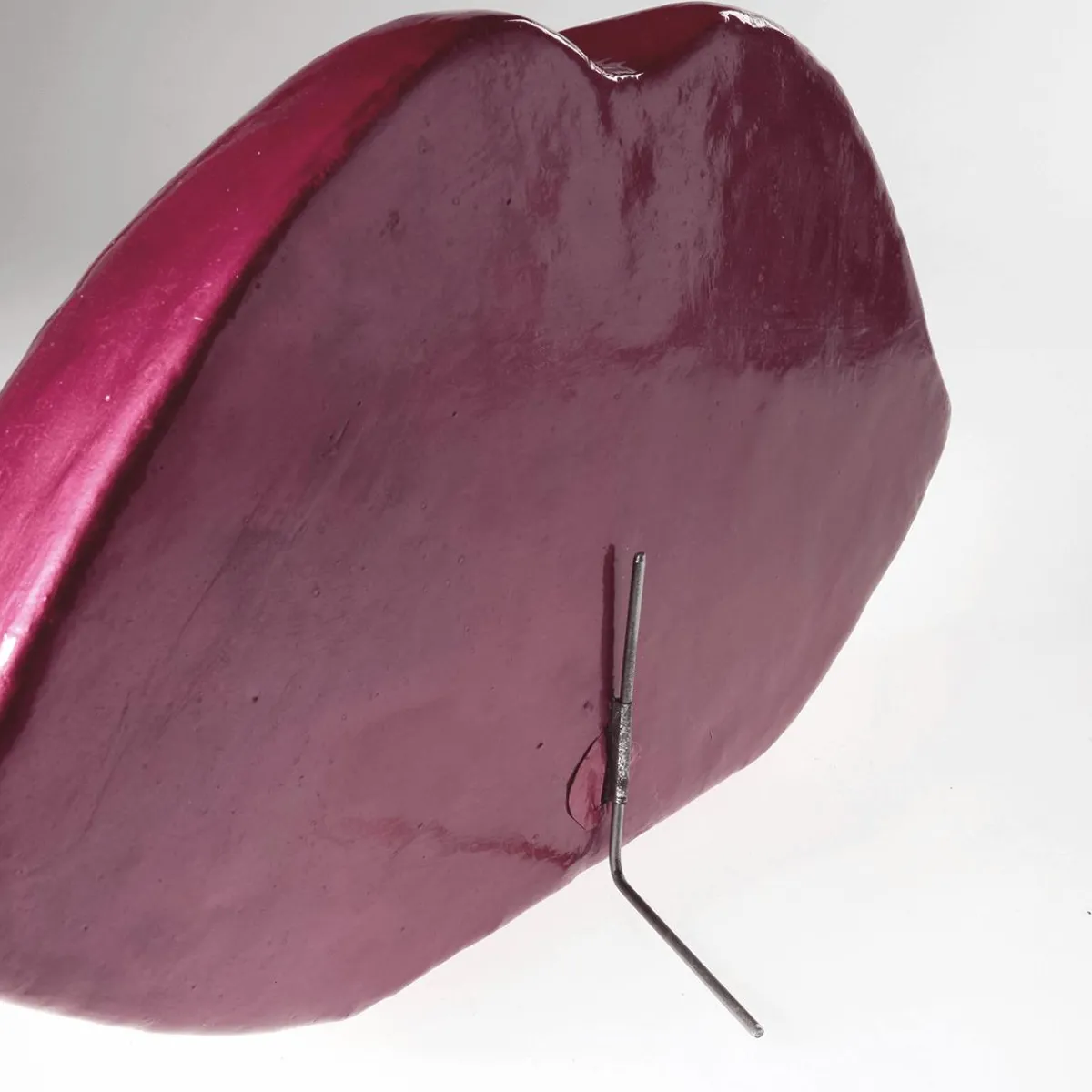 Best DecoWoerner Deko Kussmund-Austeller Halbplastisch 50cm rot