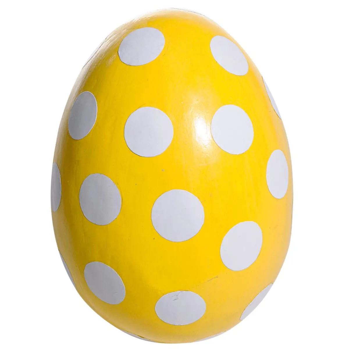 New DecoWoerner Deko Osterei Gepunktet 18 Cm, /weiß gelb