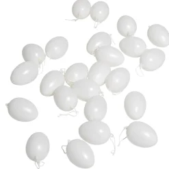 DecoWoerner Deko Ostereier Zum Aufhängen 6 Cm, , 24 Stück weiß