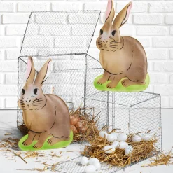 DecoWoerner Deko Ostereier Zum Aufhängen 6 Cm, , 24 Stück weiß
