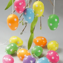 Sale DecoWoerner Deko Ostereier-Kette Gepunktet 160 Cm mehrfarbig