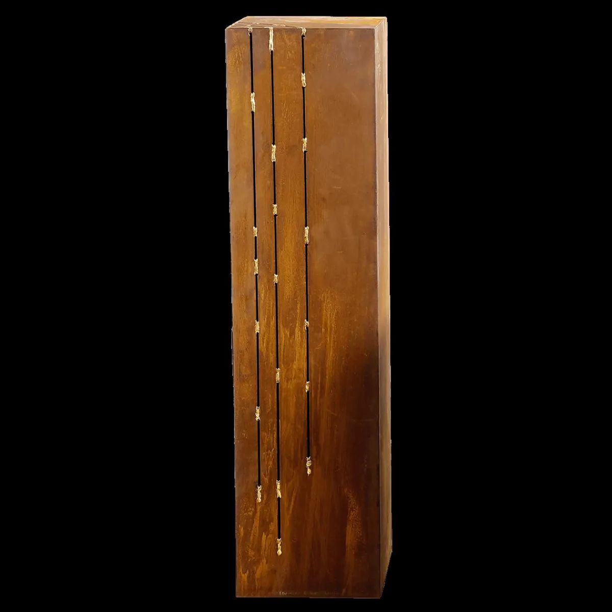 Best DecoWoerner Deko Podest Rost Säule Beistell-Tisch 100 X 25 Cm braun