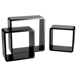 DecoWoerner Deko Regal Set "Cube" schwarz