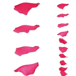 Discount DecoWoerner Deko Rosenblätter-Kette, Pack à 3 Stück rosa