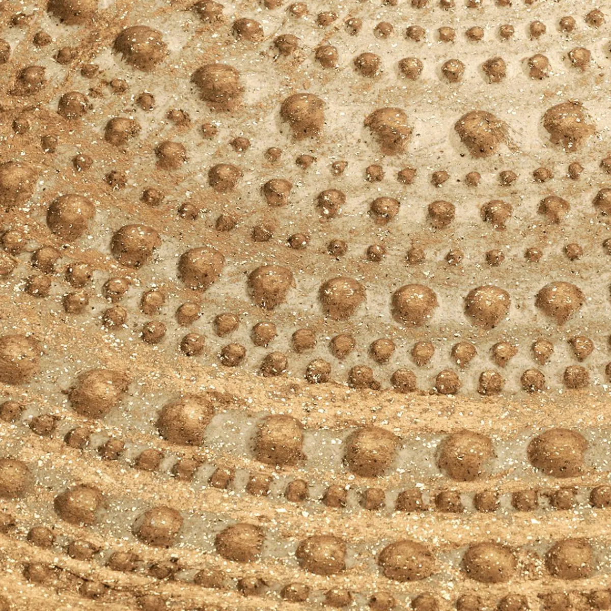 Hot DecoWoerner Deko Schale Aus Holz Gold Lackiert 49 Cm Ø Mit Verzierungen Beige
