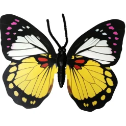 DecoWoerner Deko Schmetterling 50 Cm 2er Set gelb