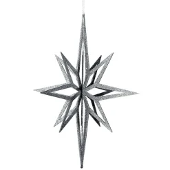 DecoWoerner Deko Stern 3D, 60 Cm Ø, silber