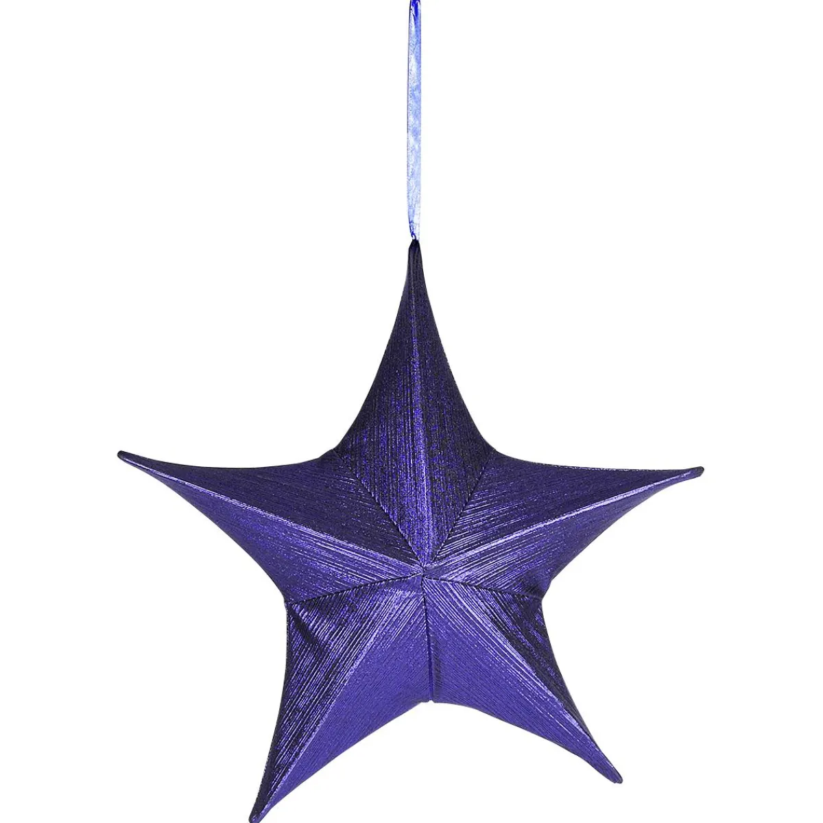 Online DecoWoerner Deko Stoff-Faltstern, Metallic, Mit Reißverschluss blau