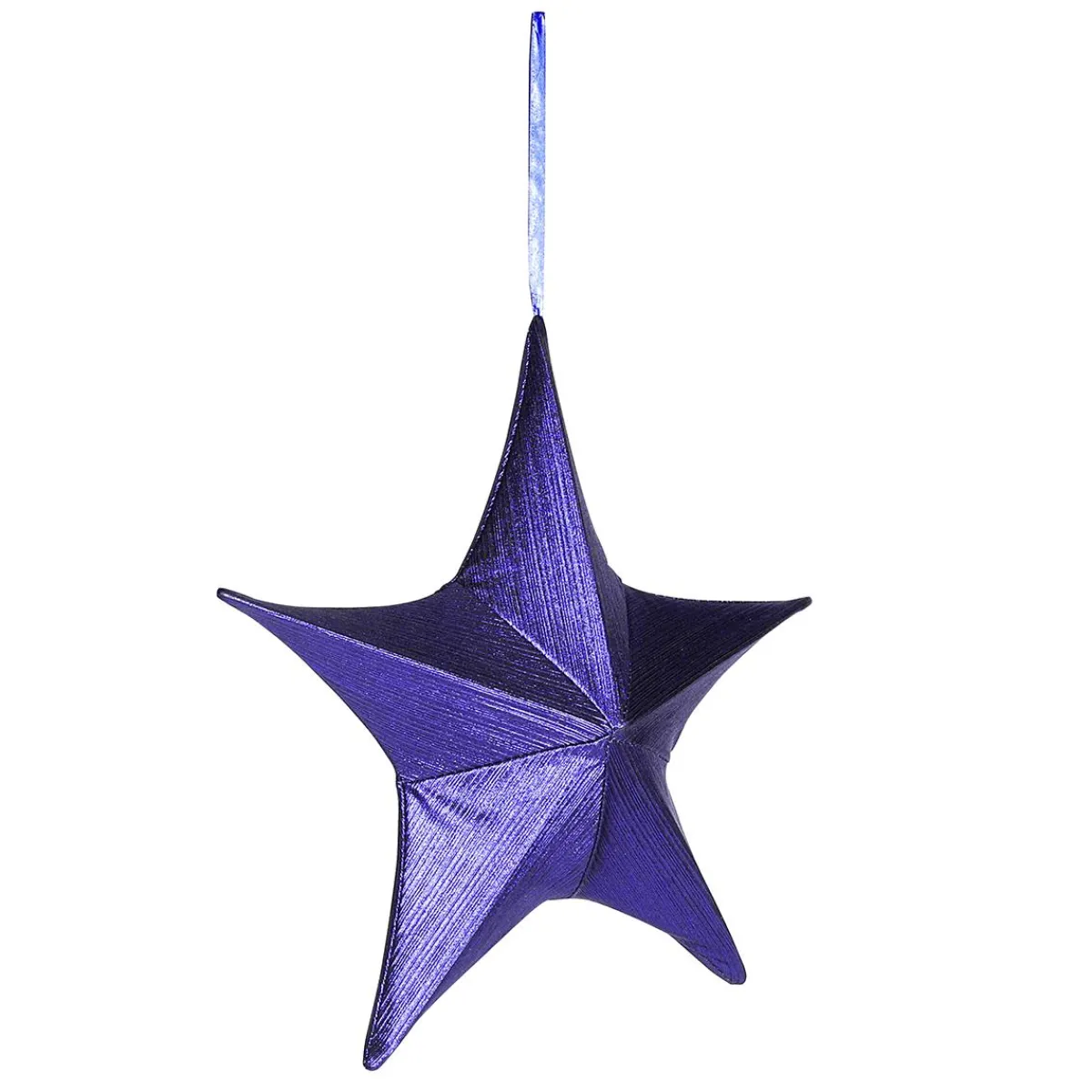 Online DecoWoerner Deko Stoff-Faltstern, Metallic, Mit Reißverschluss blau