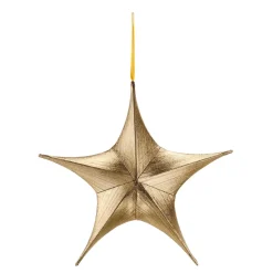 Sale DecoWoerner Deko Stoff-Faltstern Mit Reißverschluss 110 Cm gold
