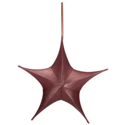 Outlet DecoWoerner Deko Stoff-Faltstern Kupfer Mit Reißverschluss, 40 Cm braun