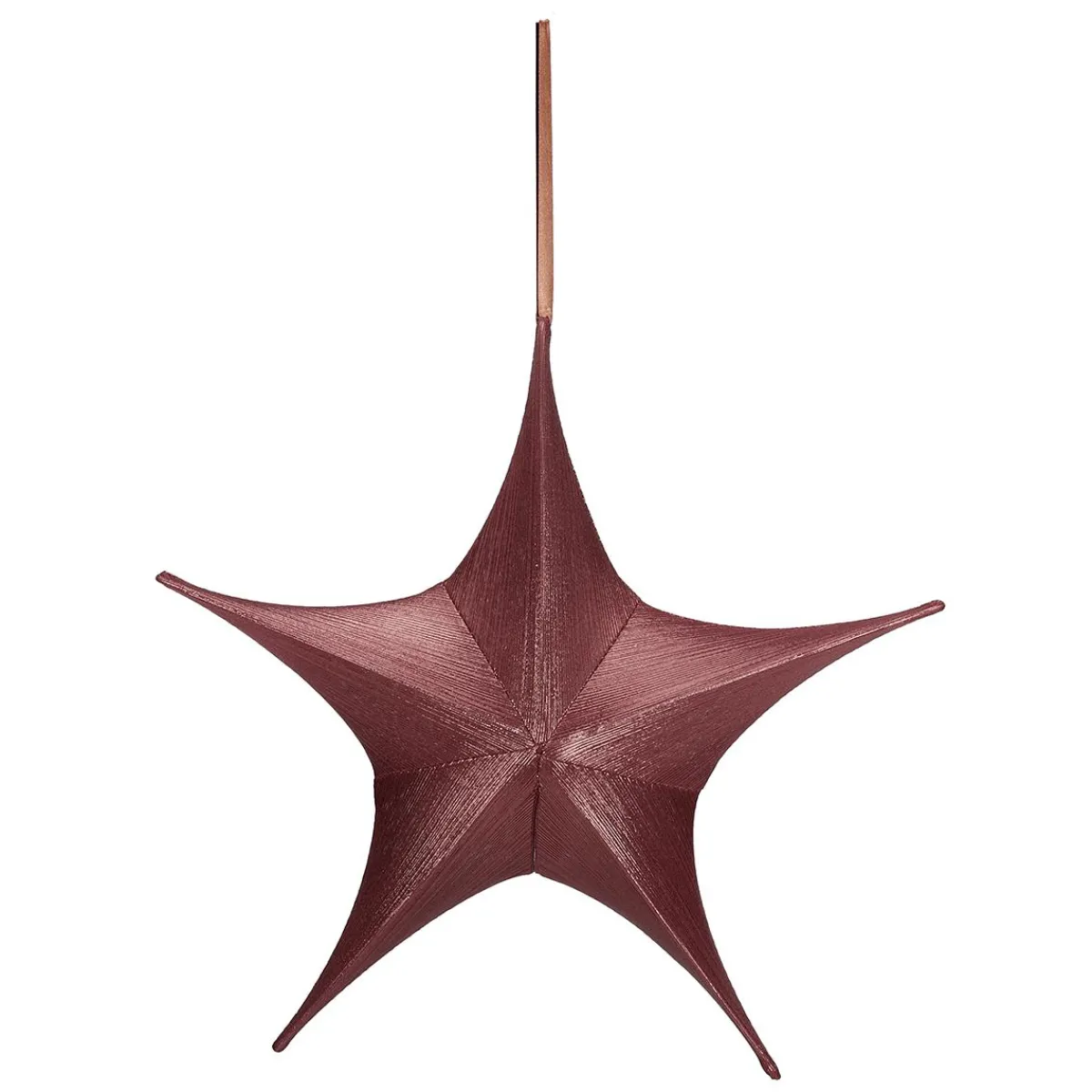 Outlet DecoWoerner Deko Stoff-Faltstern Kupfer Mit Reißverschluss, 40 Cm braun