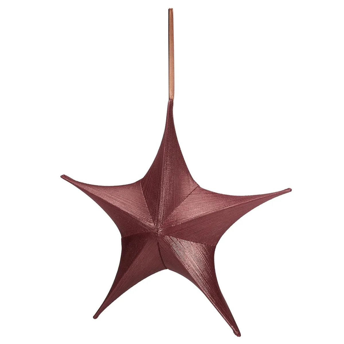 Outlet DecoWoerner Deko Stoff-Faltstern Kupfer Mit Reißverschluss, 40 Cm braun