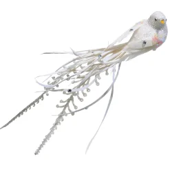 New DecoWoerner Deko Vogel 38 Cm weiß