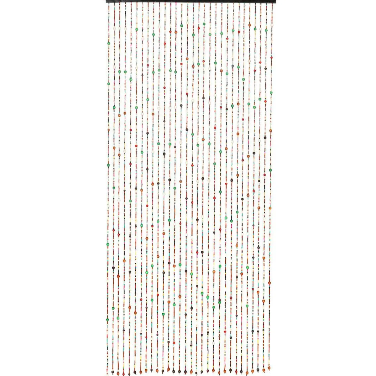 New DecoWoerner Deko Vorhang Bunt, Aus Holz, 90 X 200 Cm mehrfarbig