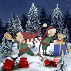 Sale DecoWoerner Deko-Aufsteller Weihnachtself grün