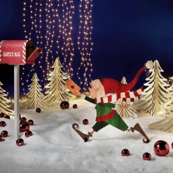 Sale DecoWoerner Deko-Aufsteller Weihnachtself grün