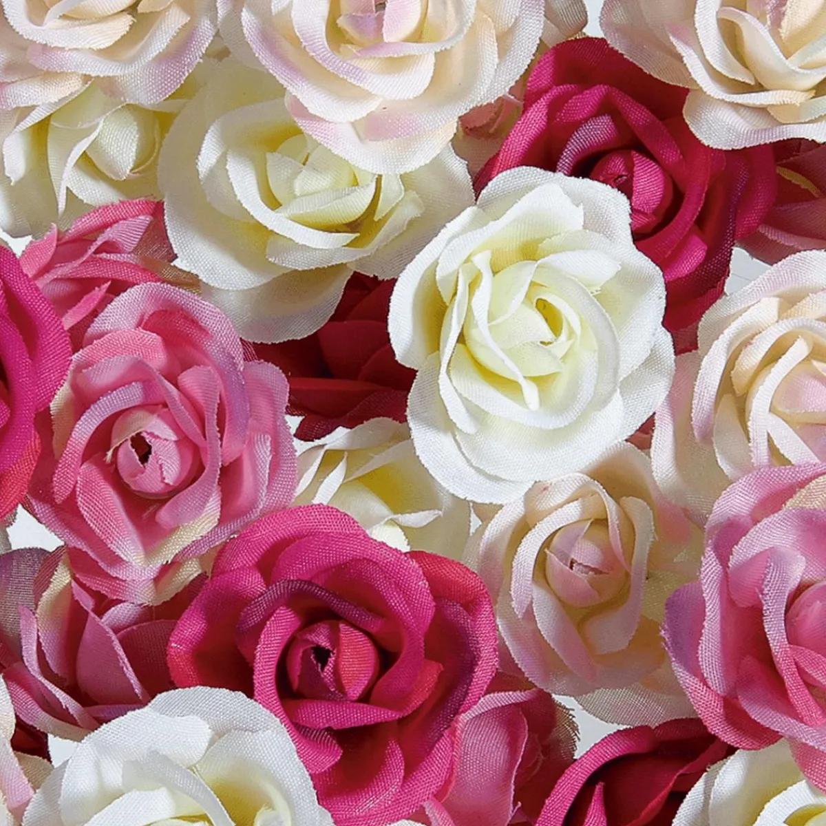 Discount DecoWoerner Dekoblüten Rosen, Pack à 50 Stück mehrfarbig