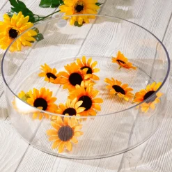 Discount DecoWoerner Dekoblüten Sonnenblumen, Pack à 24 Stück gelb