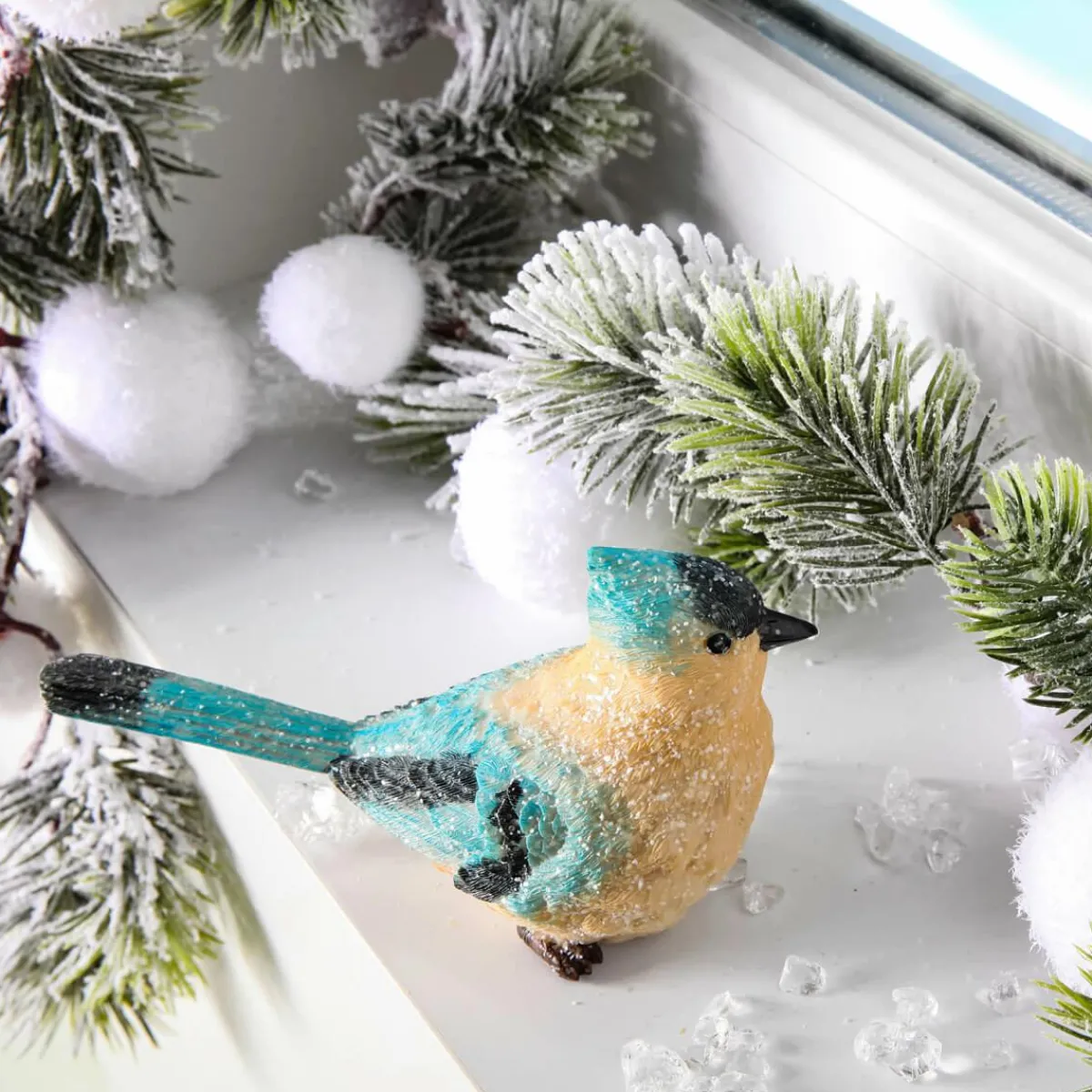 Outlet DecoWoerner Dekofigur/Vogel Für Haus Und Garten, Buchfink blau