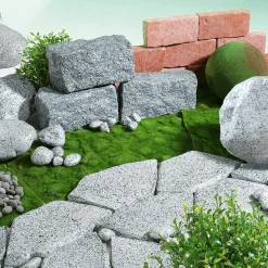 New DecoWoerner Deko-Granitstein Grau