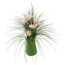 Online DecoWoerner Dekogras Mit Blüten, 50 Cm grün
