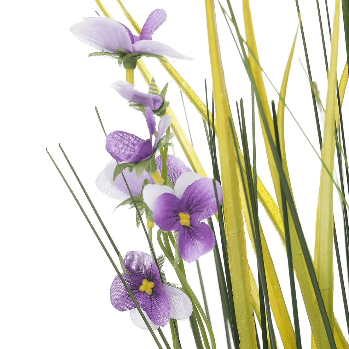Online DecoWoerner Deko-Gras Mit Stiefmütterchen 48 Cm Lila violett