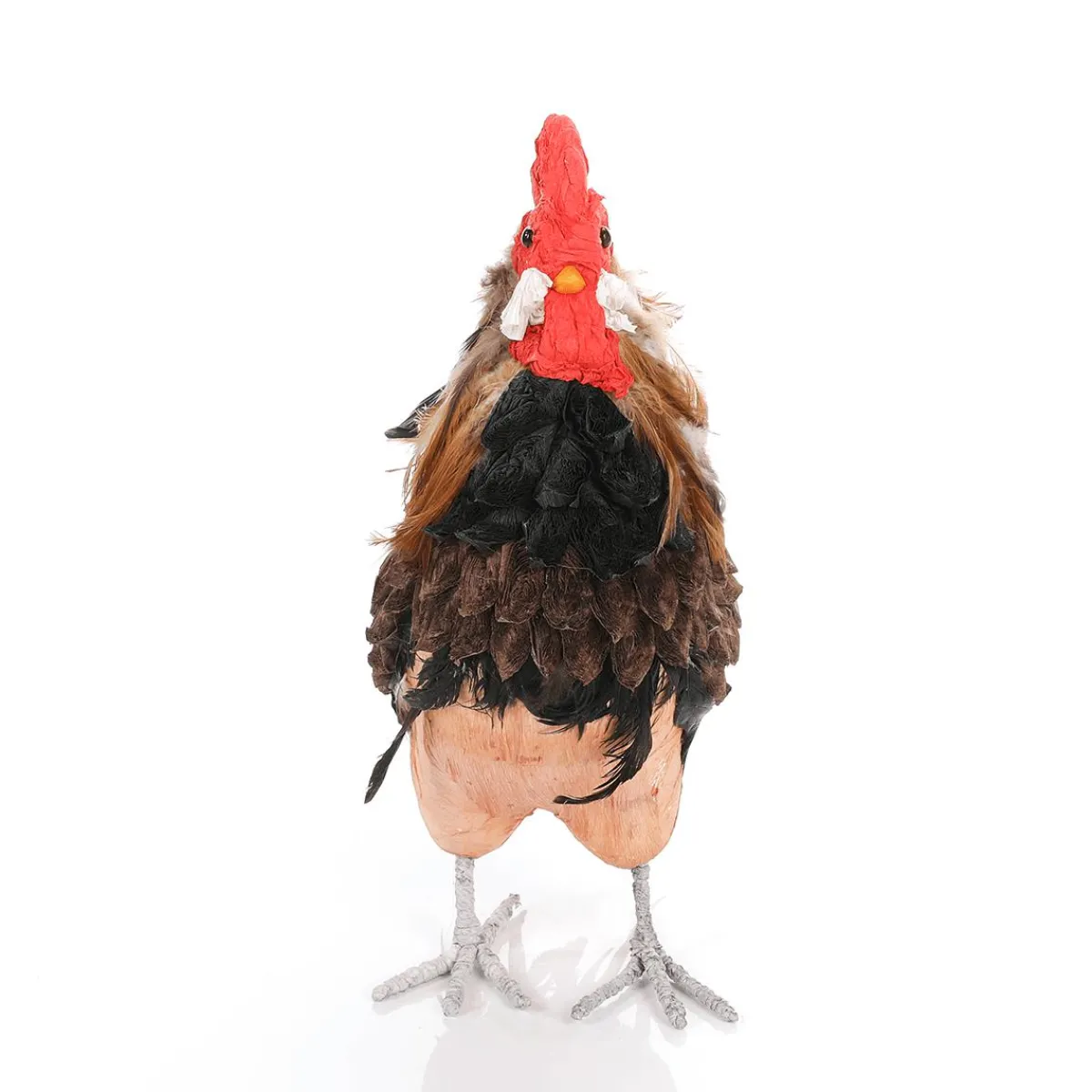 Outlet DecoWoerner Deko-Hahn Figur 50 Cm braun