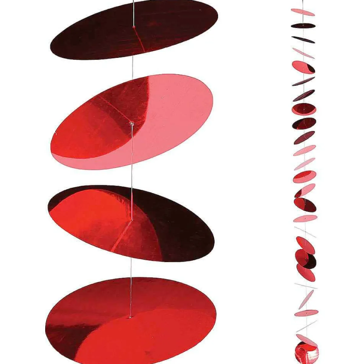 Clearance DecoWoerner Dekokette "Kreise" , 200 Cm Lang rot