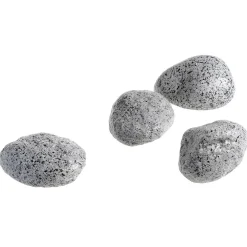 Hot DecoWoerner Deko-Kieselsteine, Pack à 4 Stück Grau