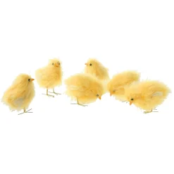 Clearance DecoWoerner Deko-Küken, 6 Stück gelb