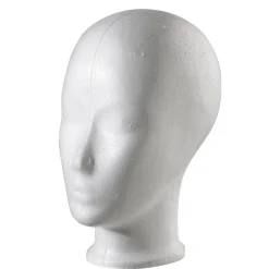 Discount DecoWoerner Dekokopf Aus Styropor, 24 Cm Hoch, weiß